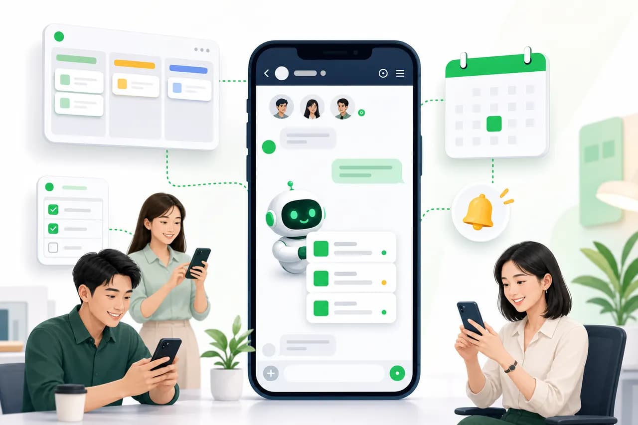 บอท CORTEX COO ส่งการ์ดงานเข้ากลุ่ม LINE ของทีม พร้อมบอร์ดงาน ปฏิทิน และการแจ้งเตือน